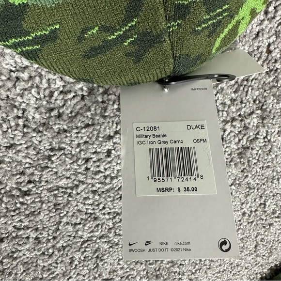 Nike Duke Blue Devils Military Salute Service Camo Knit Hat Beanie Unisex NWT - Picture 10 of 11